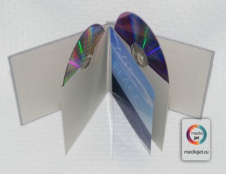 digibook CD-формата, с буклетом на скрепке, конвертами под 2 диска